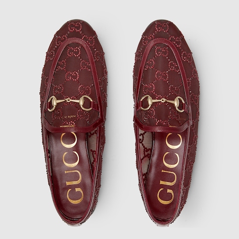 Women's GG crystal Gucci Jordaan loafer