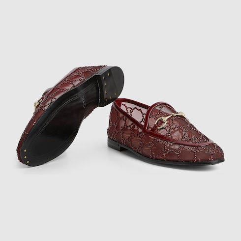 Women's GG crystal Gucci Jordaan loafer