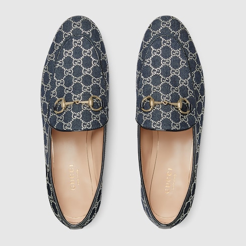 Mocassino Gucci Jordaan donna con cristalli GG