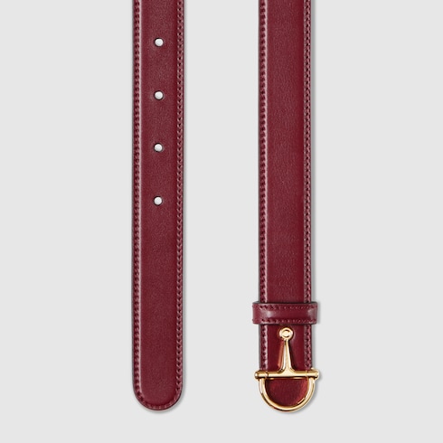 Thin belt with half-Horsebit buckle