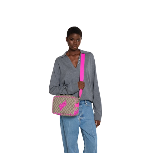 Medium crossbody bag with print