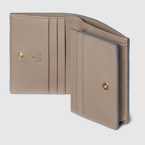 Kleine, zweifarbige GG Marmont Brieftasche