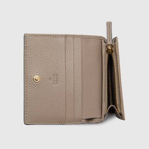 Kleine, zweifarbige GG Marmont Brieftasche