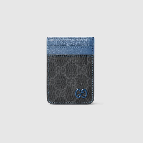 Blue trim magnetic card case