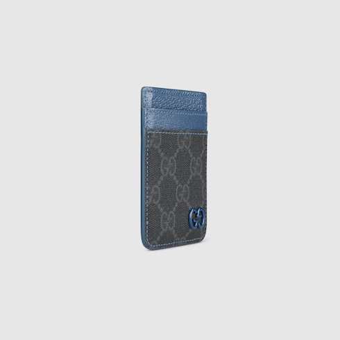 Blue trim magnetic card case
