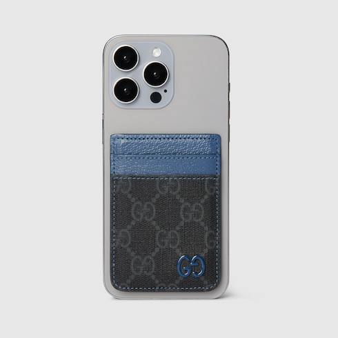 Blue trim magnetic card case