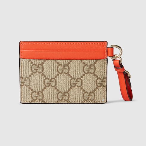 GG Emblem card case with strap