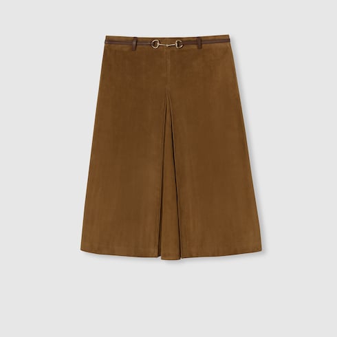 Suede skirt with Horsebit