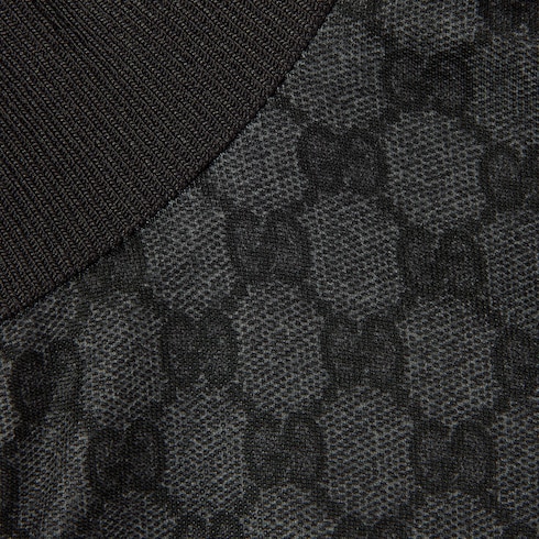 Sweat-shirt zippé en jersey technique à imprimé
