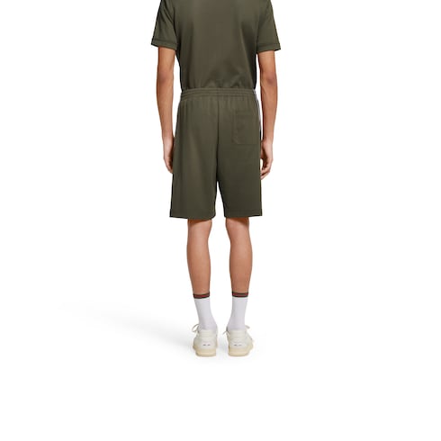 Short en piqué de coton avec broderie
