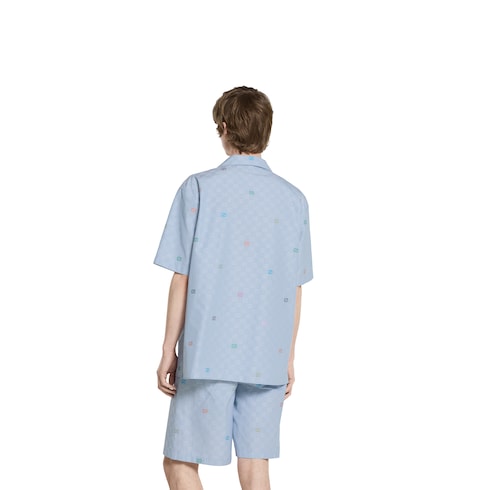 Striped cotton bowling shirt  Detail 4