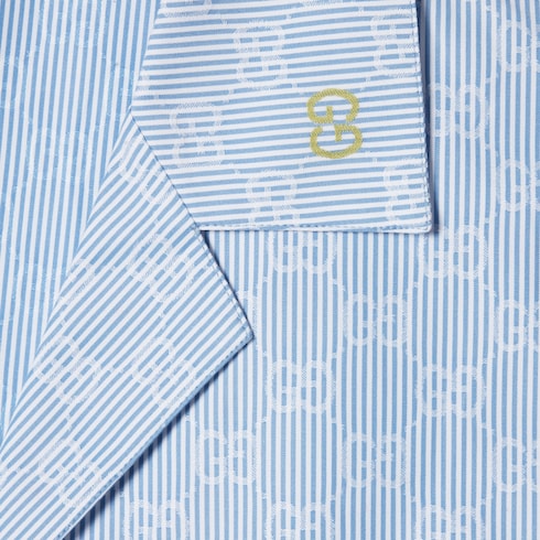 Striped cotton bowling shirt  Detail 6