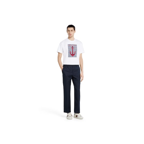 T-shirt in jersey di cotone stampato