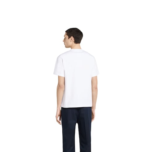 T-shirt in jersey di cotone stampato