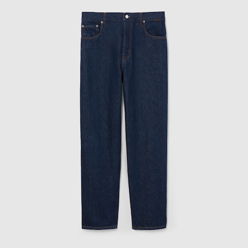 Pantalone slim-fit in denim di cotone
