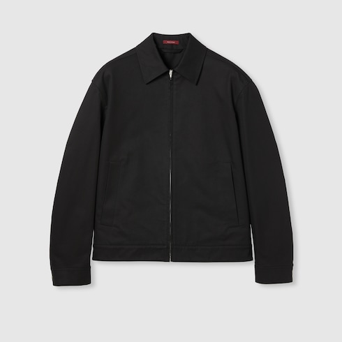 Cotton twill jacket with Web detail 