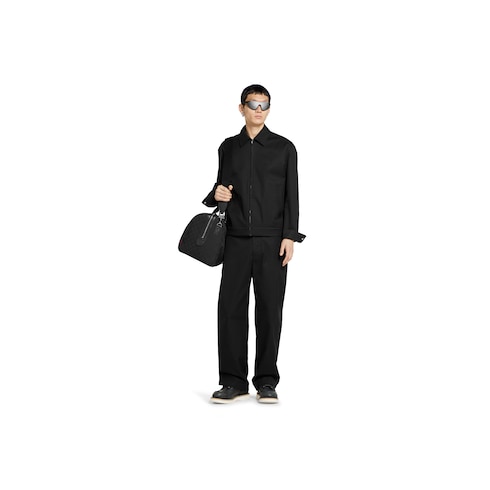 Cotton twill jacket with Web detail 