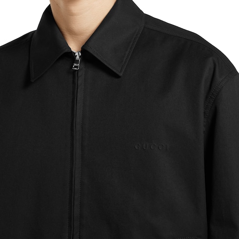 Cotton twill jacket with Web detail 