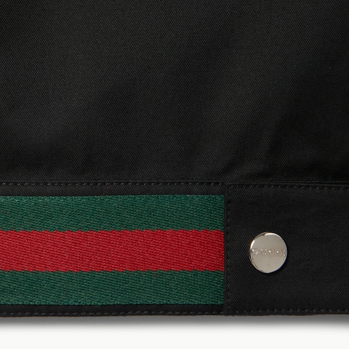 Cotton twill jacket with Web detail 