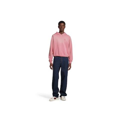 Cotton jersey sweatshirt with embroidery
