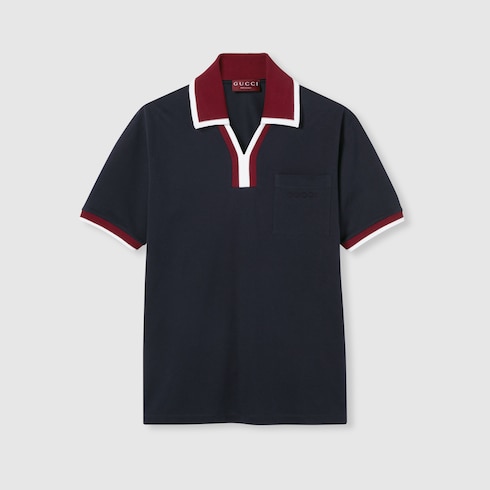 希少 GUCCI グッチ タイガー 虎 ポロシャツ ネイビー Mサイズ
