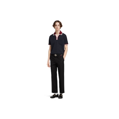 Cotton piquet polo shirt