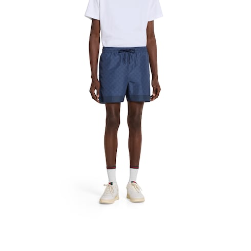 Short de baño de popelina técnica estampada