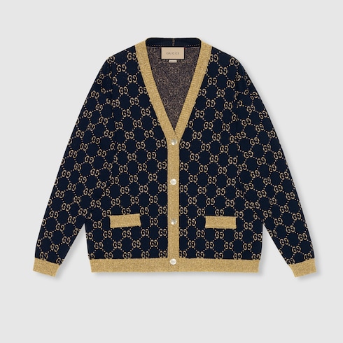GG cotton lamé cardigan