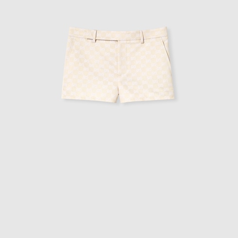 Shorts in gabardina di cotone GG