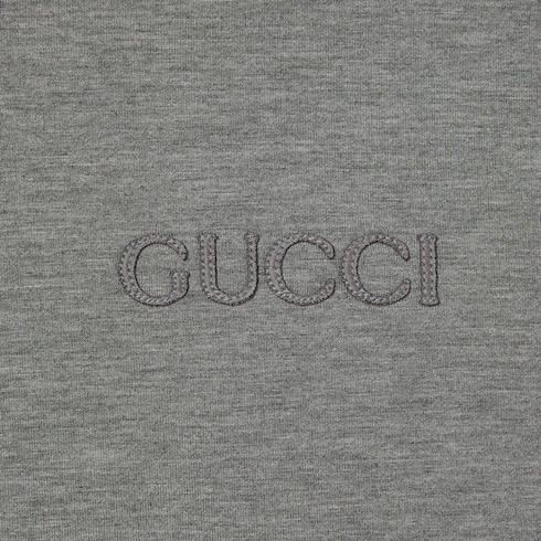 Playera con capucha de punto de algodón y viscosa