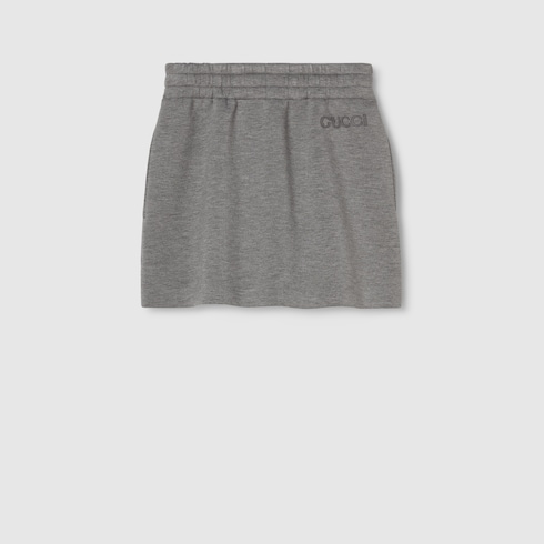 Viscose jersey mini skirt