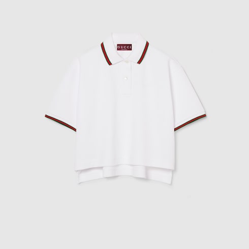 Polo in piquet di cotone con Web