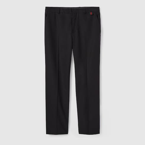 Pantalone in canvas di cotone con dettaglio Web