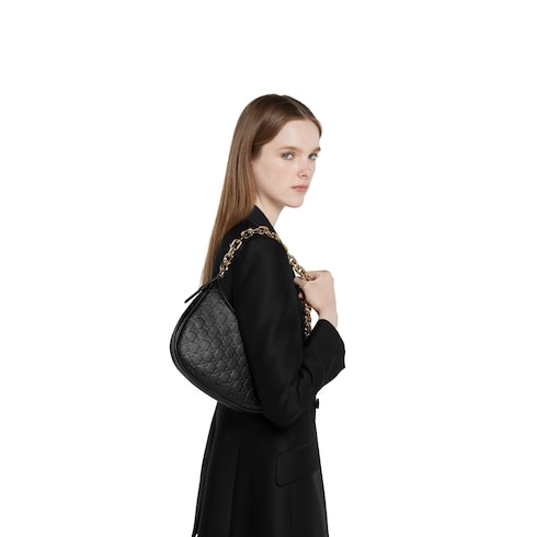 Borsa a spalla GG Emblem misura media