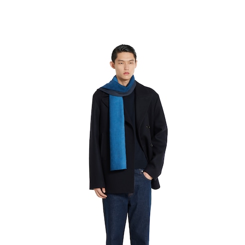GG wool and silk jacquard stole
