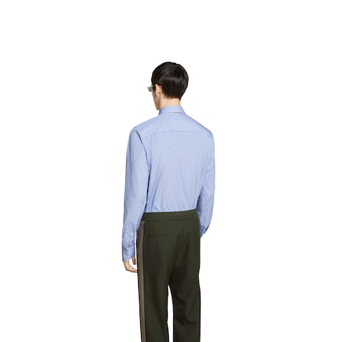 Camicia in popeline di cotone con ricamo