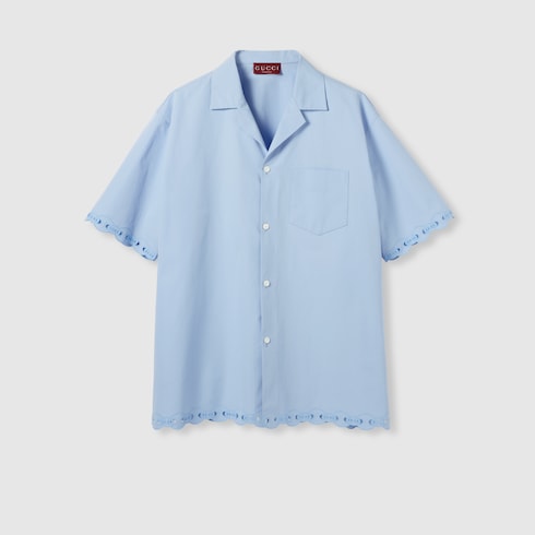 Bowling-Shirt aus Baumwolle mit Stickerei