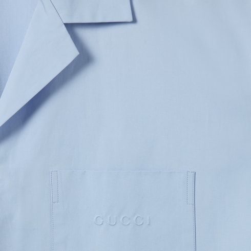 Bowling-Shirt aus Baumwolle mit Stickerei