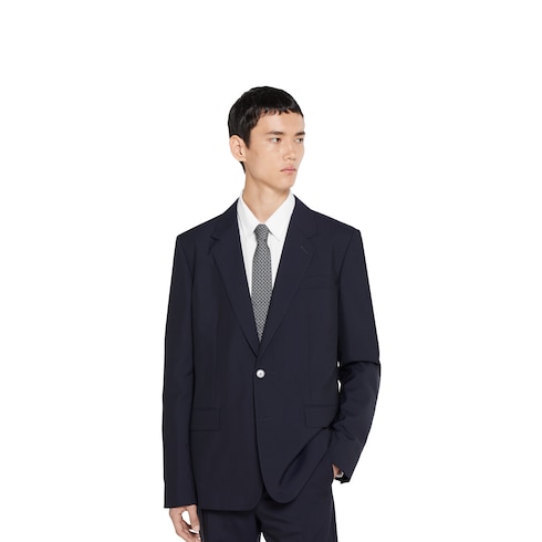Horsebit silk jacquard tie