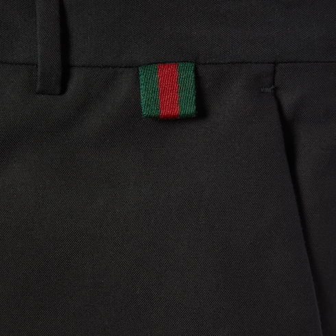 Pantalone in canvas di cotone con dettaglio Web
