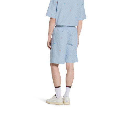 Short en coton à rayures