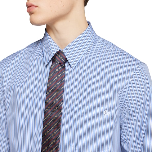Camicia in popeline di cotone con ricamo