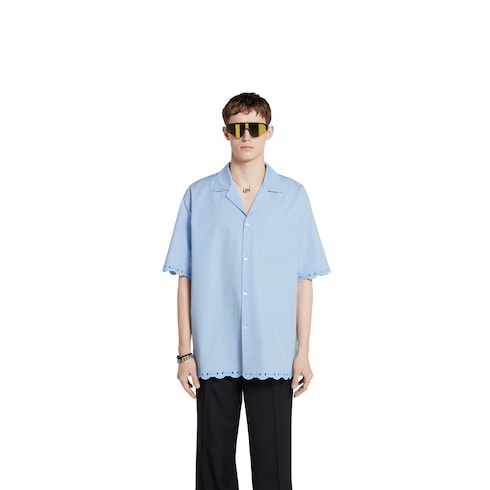 Bowling-Shirt aus Baumwolle mit Stickerei