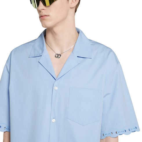 Bowling-Shirt aus Baumwolle mit Stickerei