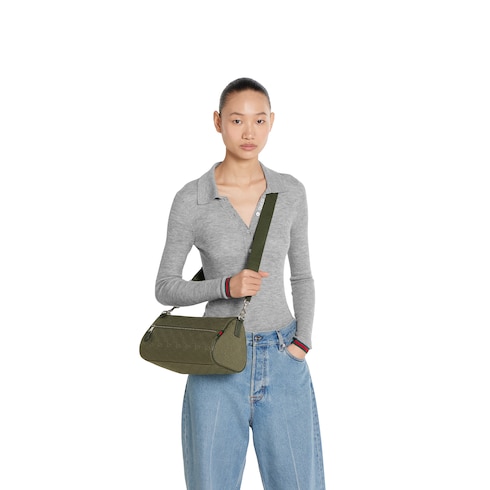 GG canvas small cylinder bag 