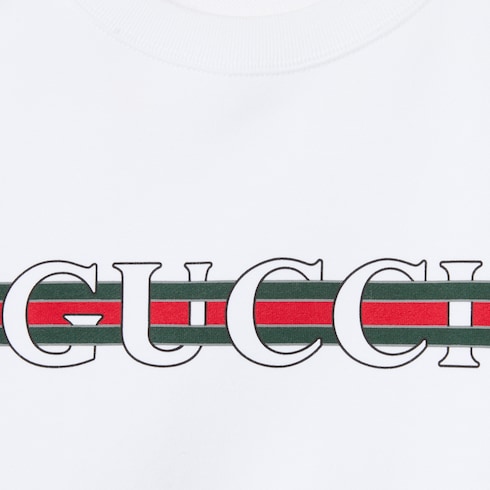 Cotton jersey sweatshirt with print