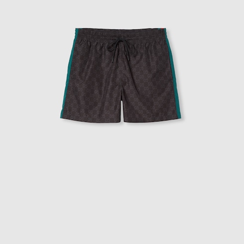 GG print nylon swim shorts Detail 2
