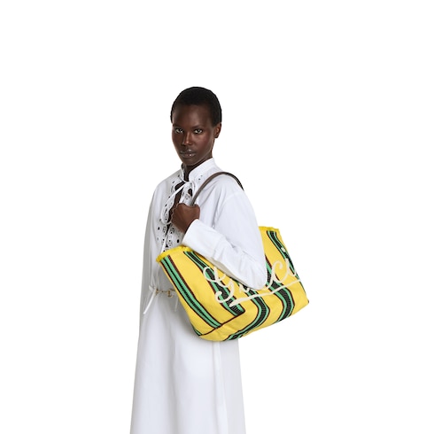 Bolso tote de lona bordada tamaño mediano