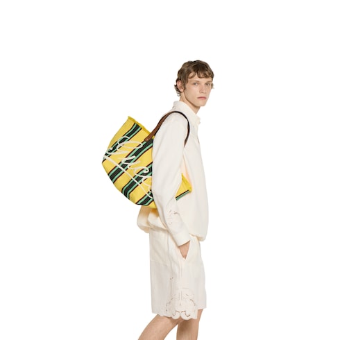 Embroidered medium canvas tote bag