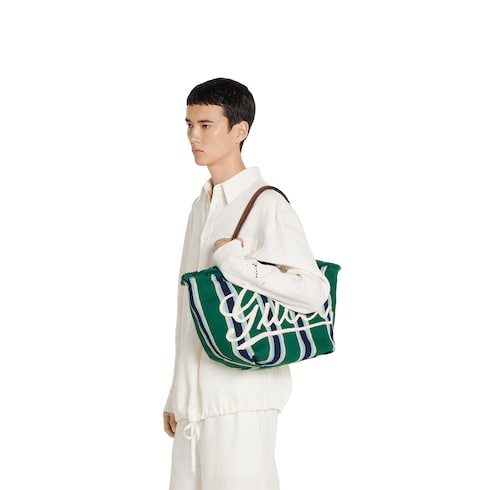 Embroidered medium canvas tote bag